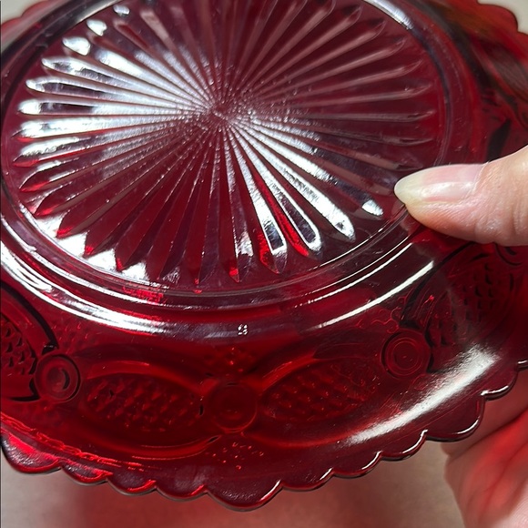 Avon Cape Cod Red Glass Dinnerware 7 1/4” - Picture 10 of 12